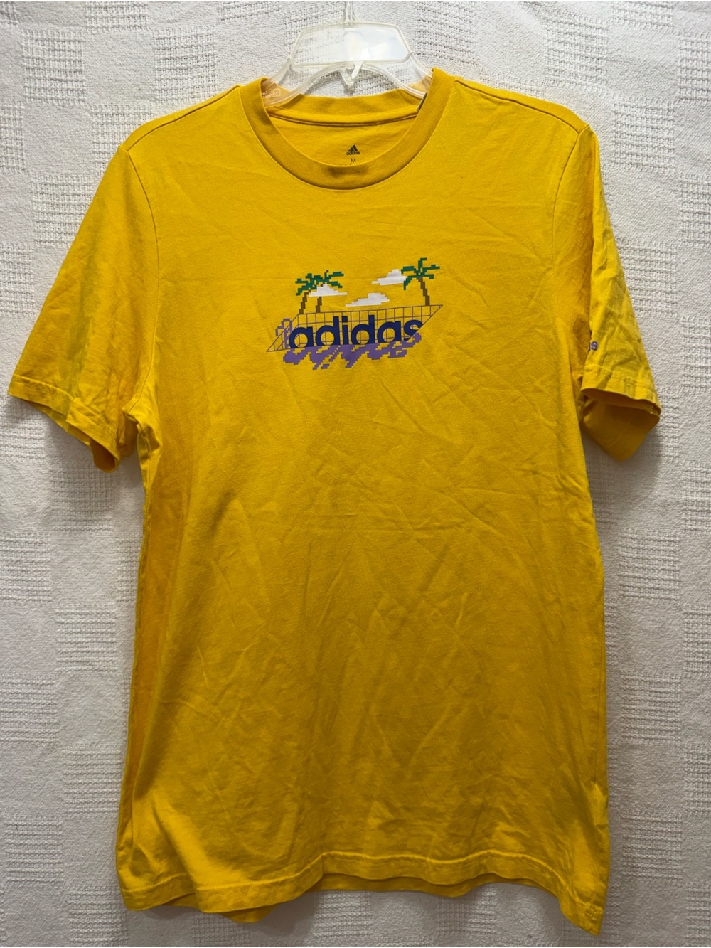 adidas Yellow Graphic Logo Short Sleeve Tee